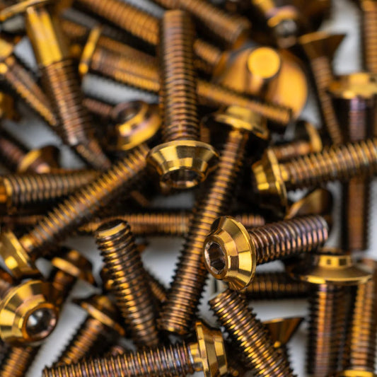 Pro Duty Titanium Upper Screw Set, Tamiya TRF 421, Bronze