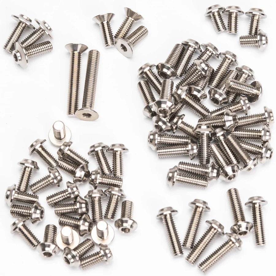 Pro Duty Titanium Upper Screw Set, Tamiya TRF 421, Raw