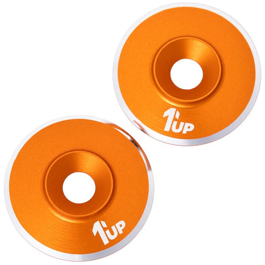 7075 LowPro Wing Washers, M3, Orange Shine, 2pcs