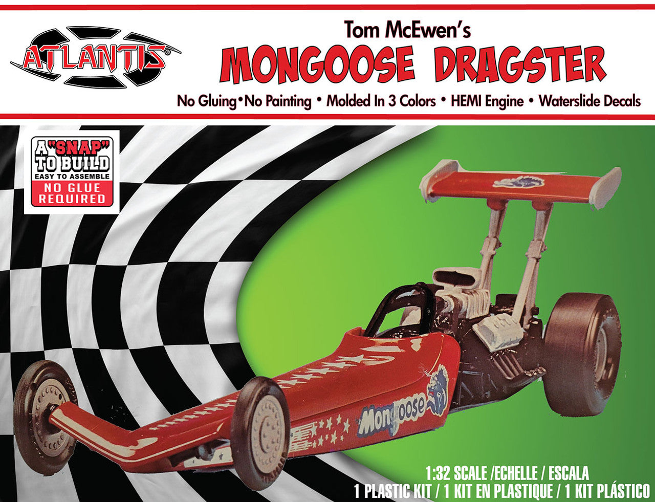 1/32 Snap Tom McEwen Rail Dragster Plastic Model Kit