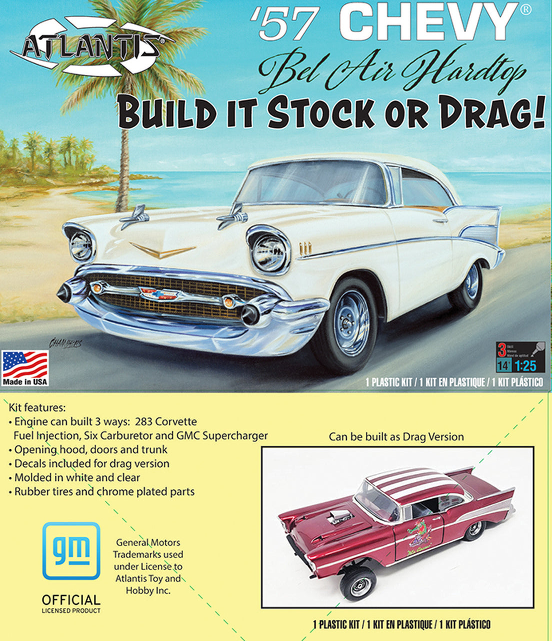 1/25 1957 Chevy Bel Air Stock / Drag Plastic Model Kit