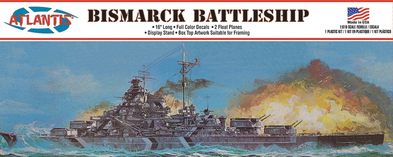 1/600 Bismarck German Battleship 16 Inch Plastic