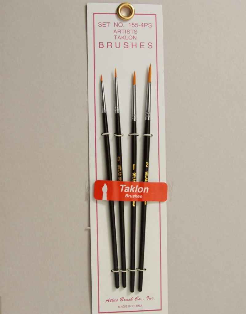 Golden Taklon Brush Set, in 4 Sizes