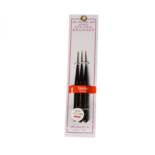 Golden Taklon Brush Set, in 3 Sizes