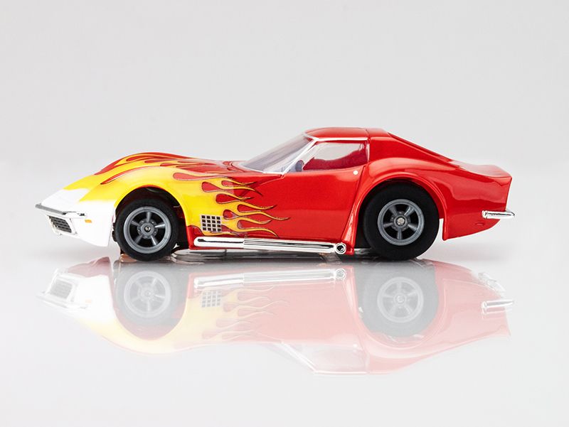 Corvette 1970 Red/Yellow Wildfire HO Scale Slot Car