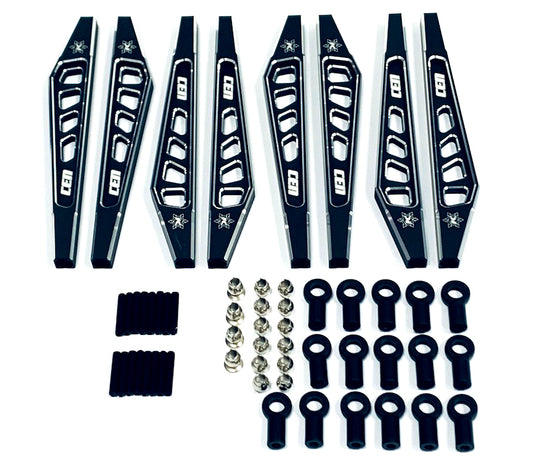 KAOS Suspension Linkage Set for F250 chassis, black anodiz