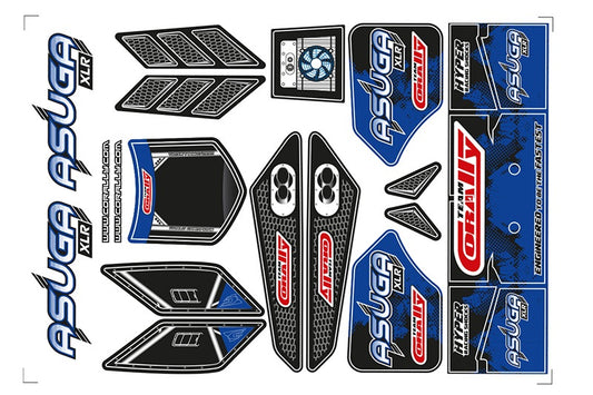 Body Decal Sheet, Asuga XLR, Blue