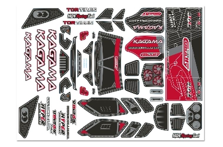 Body Decal Sheet - Kagama - Red - 1pc