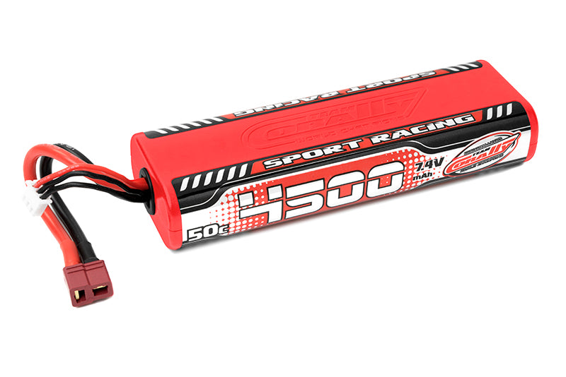 4500mAh 7.4v 2S 30C Rounded Hardcase Sport Racing LiPo