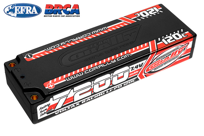 Voltax 120C LiPo Battery 7200mAh 7.4V Stick 2S 4mm B