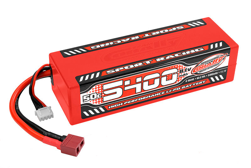 5400mAh 11.1v 3S 50C Hardcase Sport Racing LiPo Battery with