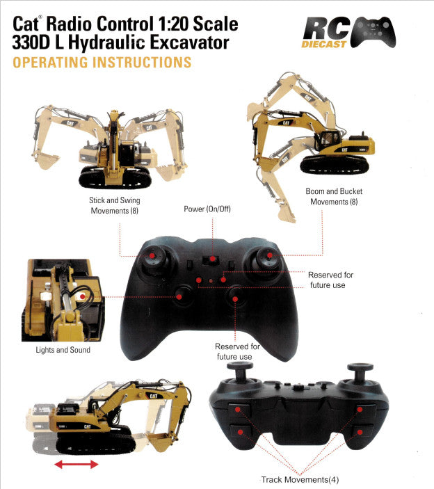 CAT 1/20 Scale RC 330D Excavator