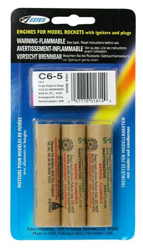 C6-5 Model Rocket Engines (3pk)