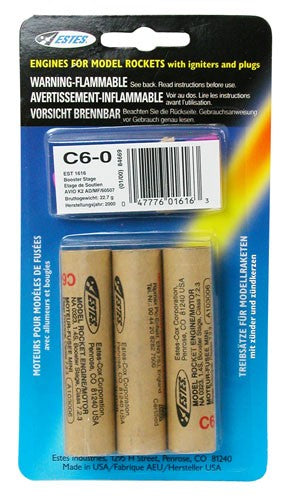 C6-0 Model Rocket Engines (3pk)