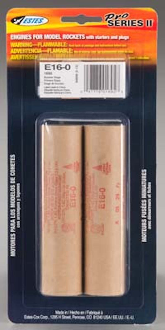 E16-0 29mm Model Rocket Engines (2pk)