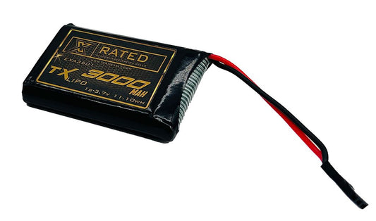 1S 3.7V 3000MAH TX Reciever w/Futaba Connector, X-Rated