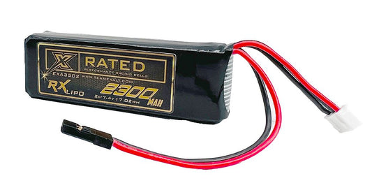 2S 7.4V 2300MAH TX/RX Reciever w/Futaba Connector, X-Rated