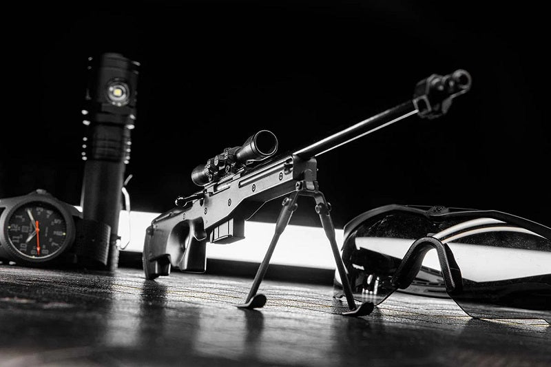 1/4 Scale Die Cast Sniper Rifle Model, Black