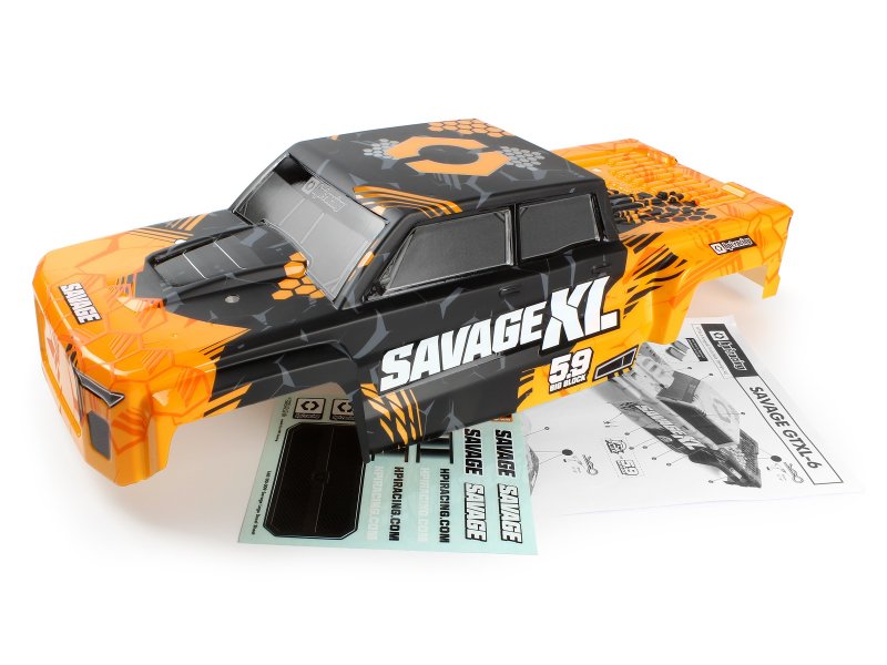 GTXL-6 Kingcab Painted Truck Body (Orange/Black)