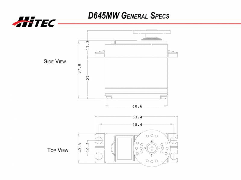 D-645MW 32-Bit, High Torque Metal Gear Servo .17sec/180oz