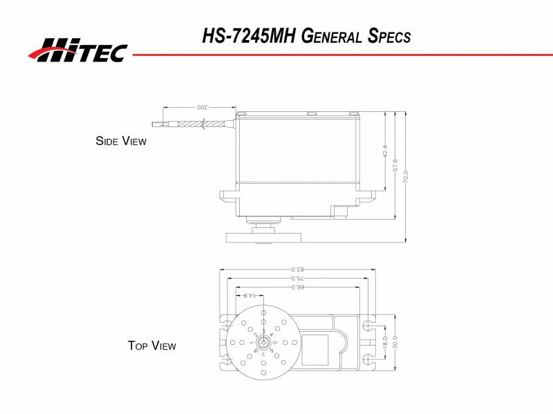 HS-7245MH High Voltage, High Torque Digital Metal Gear Mini