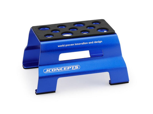 Metal Car Stand, Blue, Fits 1/10 & 1/8 Vehicles