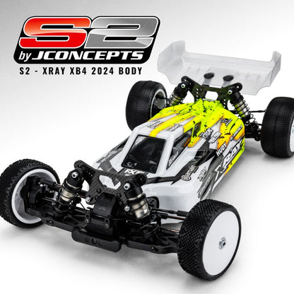 S2 - XRAY XB4 2024 Body w/ Carpet/Turf/Dirt Wing