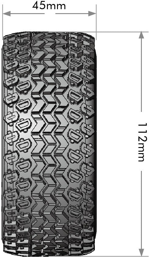 SC-Hummer 1/10 Short Course Tires, Soft, 12, 14 & 17mm