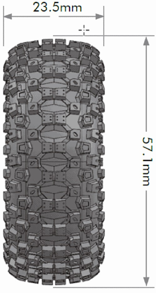 CR-Uphill 1/18, 1/24 1.0" Crawler Tires, Super Soft,