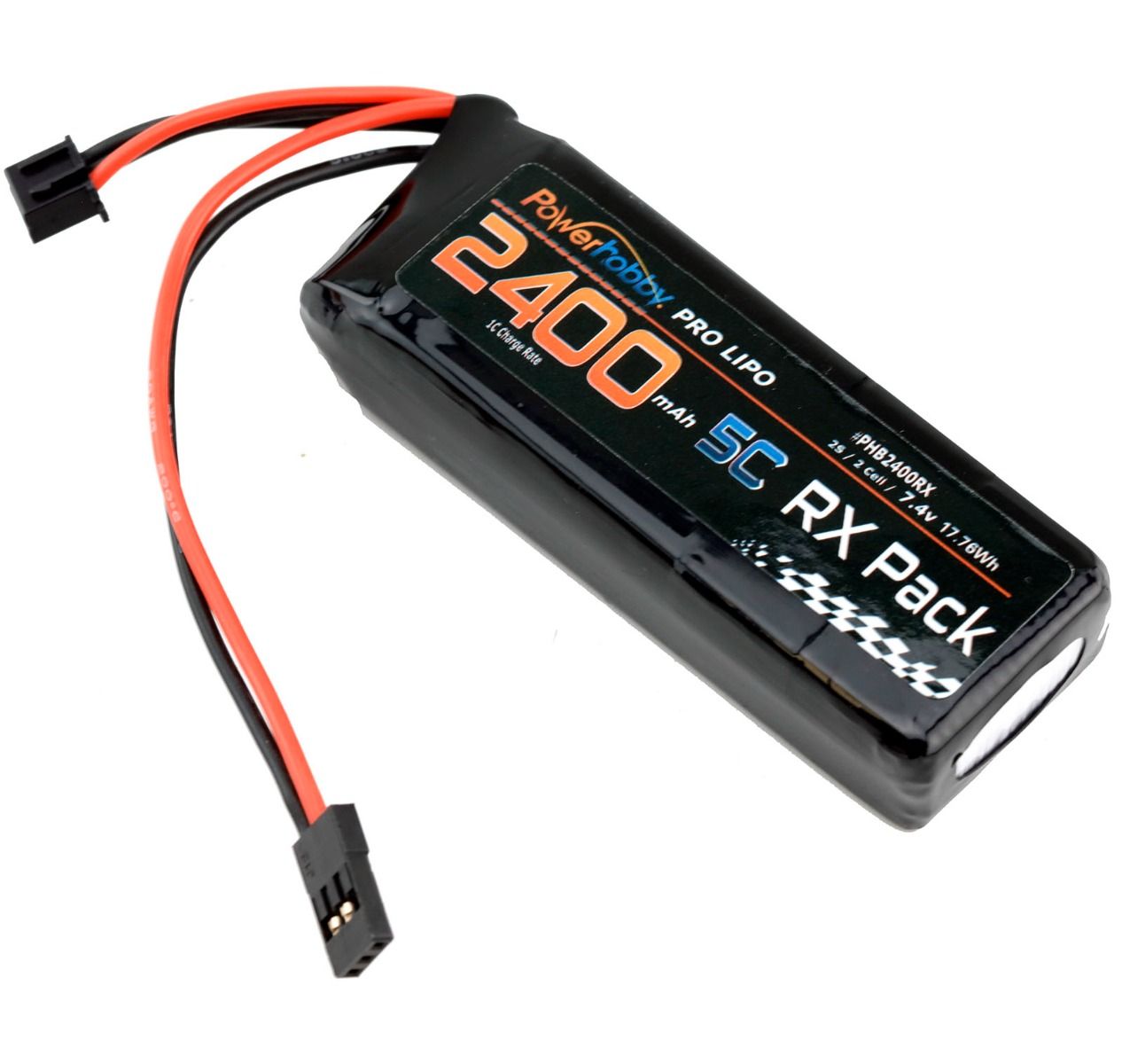 2S 7.4V 2400mAh 5C RX Receiver Lipo Hump Battery Pack