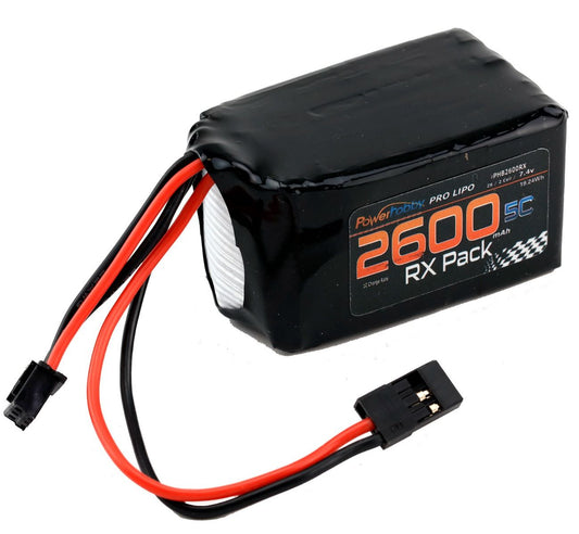 2S 7.4V 2600mAh 5C RX Receiver