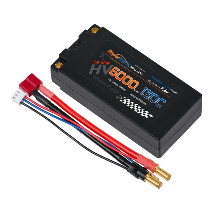 2S 7.6V 6000mah 130C HV + Graphene Shorty Lipo Battery