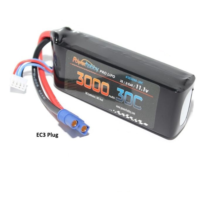 3S 11.1V 3000MAH 30C W/ EC3