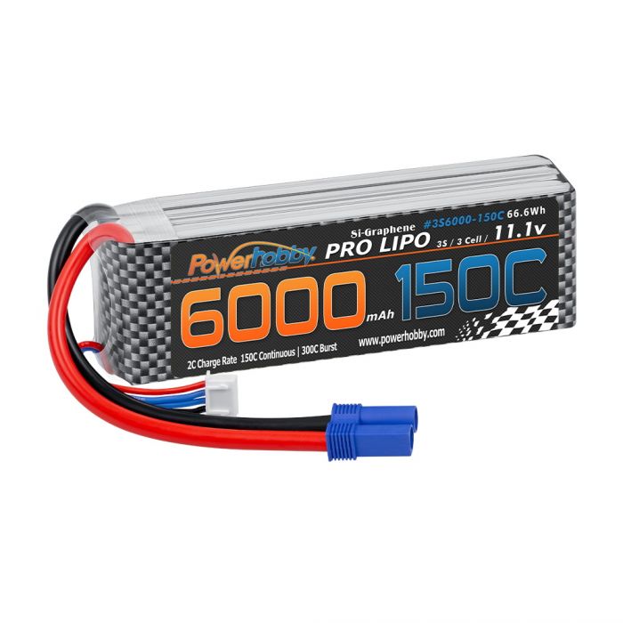 XTREME 3S 11.1V 6000mah 150c-300C Lipo Battery W EC5