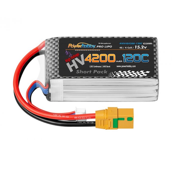 4S 15.2V 4200mah 120C GRAPHENE + HV Lipo Battery w XT90 Plug