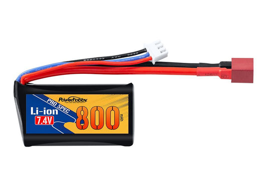 Li-ion 7.4V 800mAh Battery with Deans Plug: Blackzon