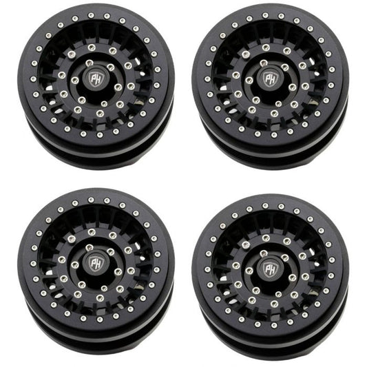 Z1 Axial SCX6 2.9" CNC Aluminum Beadlock Wheels Black