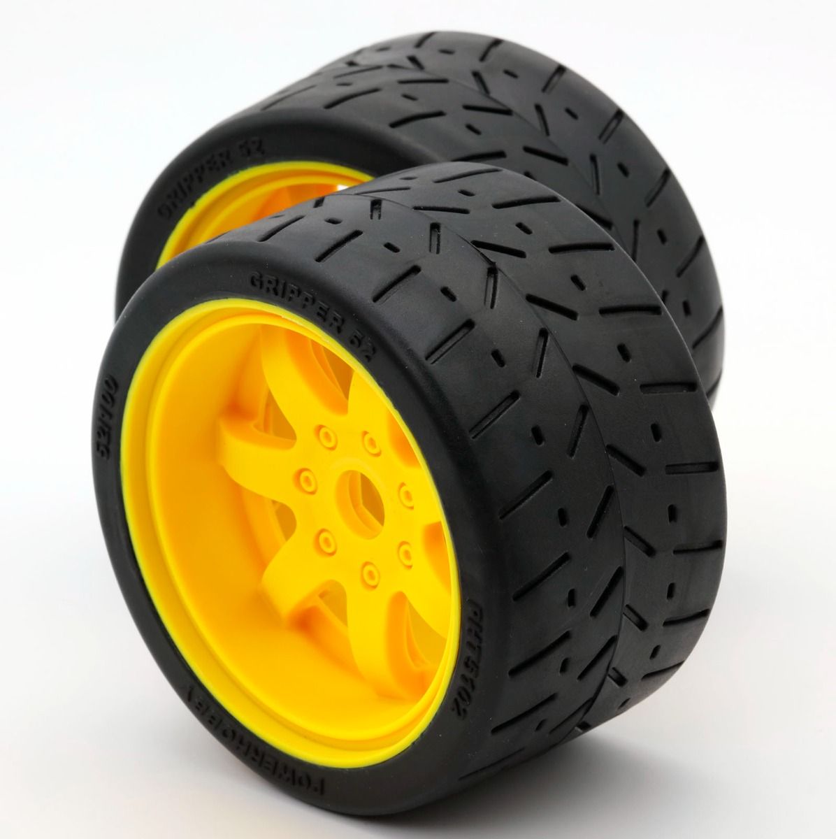 1/8 Gripper 54/100 Belted Mounted Tires 17mm Yellow