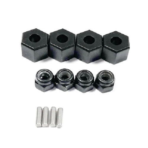 Wheel Hex, Pin, Nut fits Tetra 1/18, 1/24 (4pcs each)