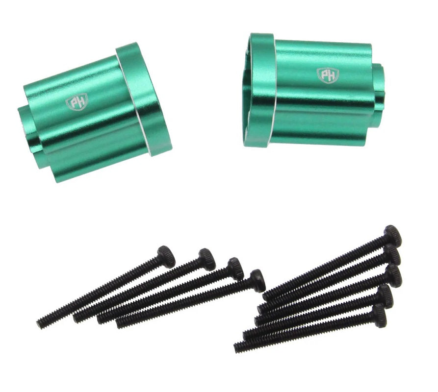 Aluminum Axle Mount Rear 0Deg, Green, for Losi Mini LMT