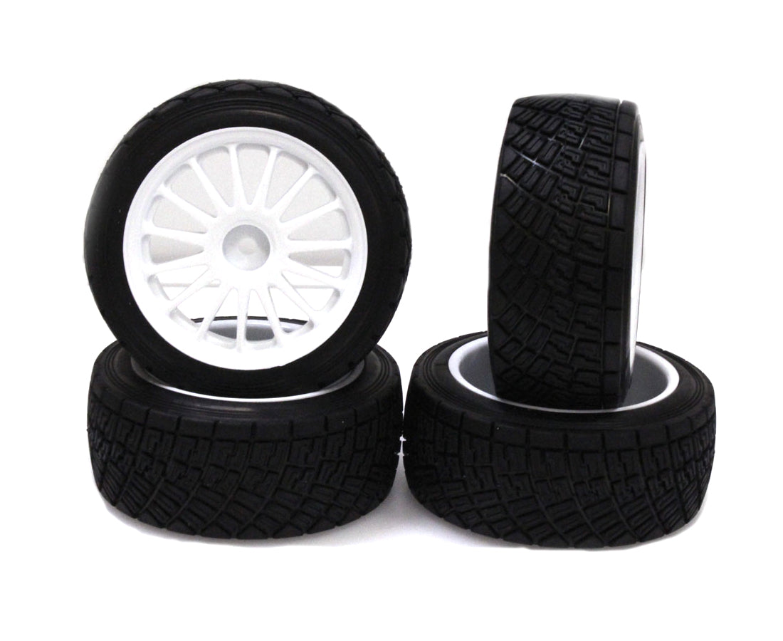 1/10 Off-Road Flower Line White Wheels (4pcs)