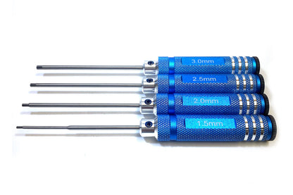 Metric High Speed Steel Hex Driver Set w/ Blue Handles