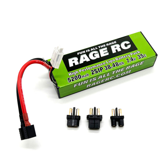 5200mAh 2S 7.4V 35C Hard Case LiPo Battery w/Uni Connector