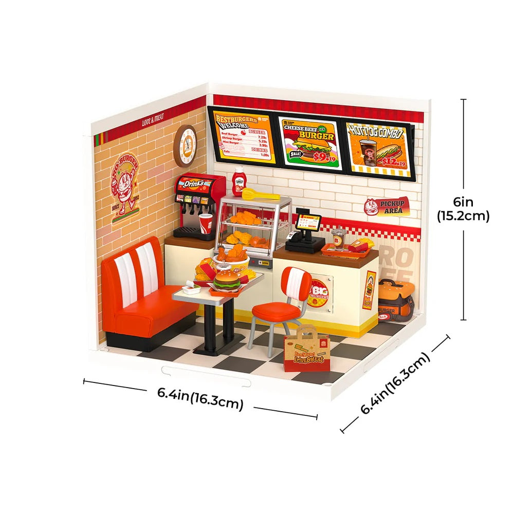 Yum Yum Burgers DIY Plastic Miniature House