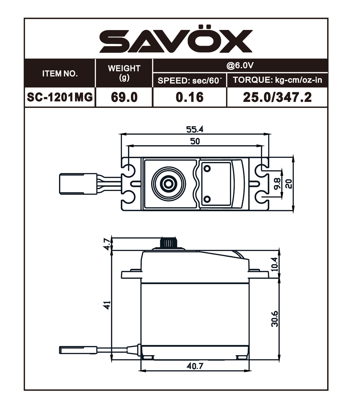 Hi Torque Tall case Coreless Digital Servo,