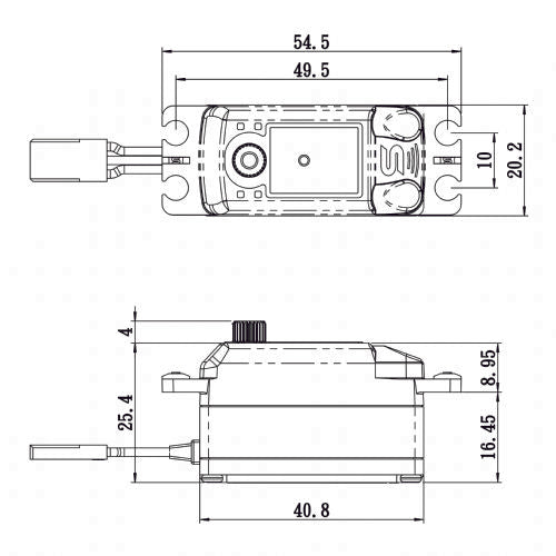 Low Profile Digital Servo Super Speed .07sec/97.2oz @ 6V