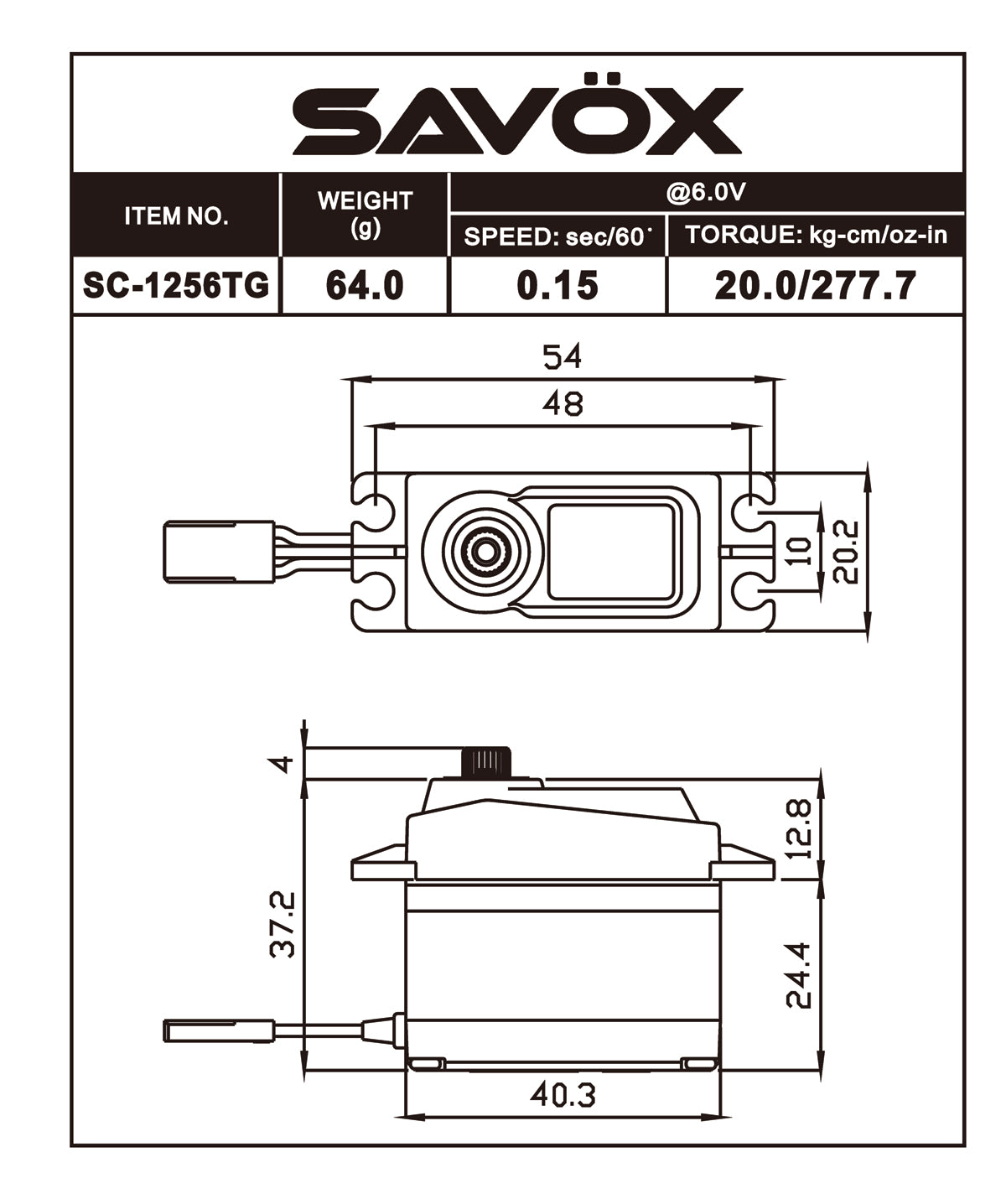 BLACK EDITION STANDARD SIZE CORELESS DIGITAL SERVO .15/277