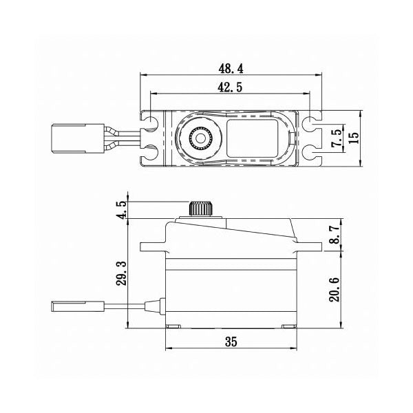 High Voltage Micro Tail Servo 0.095sec / 111.1oz @ 7.4V