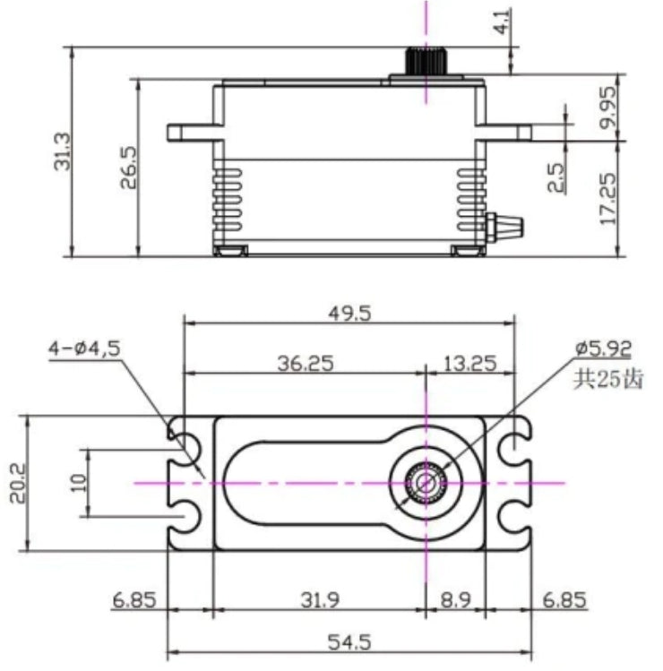 RAW 400 LP Fully Programmable Waterproof Servo