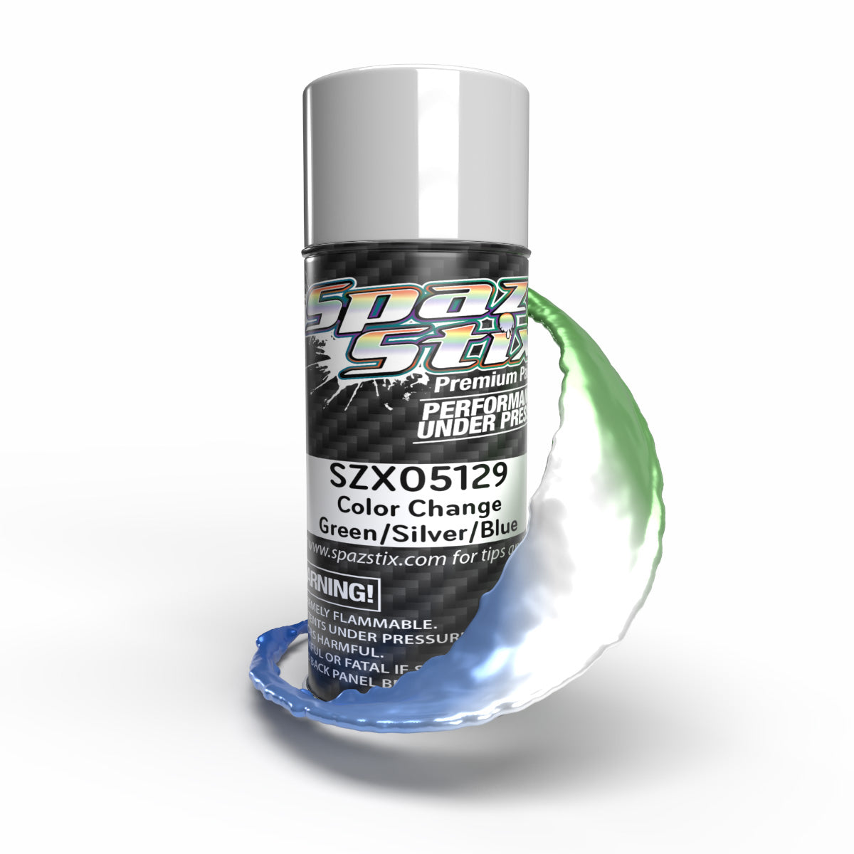 Color Change Aerosol Paint, Green/Silver/Blue, 3.5oz Can